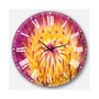 Flowers Oversized Round Metal Wall Clock - 36 x 36