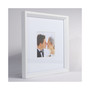 Wide Border Matted Frame - Gallery White 10x10 - 5" x 5"