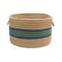 Garden Banded Round Braided Storage Basket