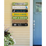 Oversized Rustic Slats Porch Rules Sign Wall Sign