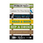 Oversized Rustic Slats Porch Rules Sign Wall Sign