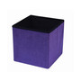 Foldable Suede with Cover Storage Ottoman