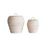 Set of 2 17.5" H Rattan Baskets