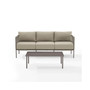 Cali Bay 2 Piece Outdoor Wicker and Metal Sofa Set