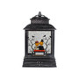 Lighted Black Halloween Snow Globe Lantern with Pumpkin Couple, 11.5"
