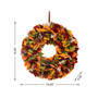 19.25" D Fall Felt Wreath