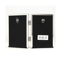 Metal Double Picture Frame with Inner Beading, 3.5" x 5"