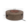 Senoia Outdoor Round Fire Pit with Tank Holder
