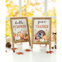 12" H Fall Thanksgiving Wooden Easel Table Decor, Set of 2