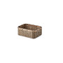 Rectangle Faux Wicker Storage Baskets with Woodstrip Edge, Set of 3