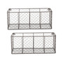 Medium Wall Mount Chicken Wire Basket Set of 2
