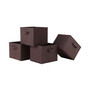 Capri Set of 4 Foldable Chocolate Fabric Baskets
