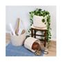 Set of 3 Metal Frame Nesting Round Rope Baskets