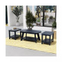 3-Piece Outdoor Adirondack Coffee Table and Side Table Set