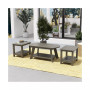 3-Piece Outdoor Adirondack Coffee Table and Side Table Set