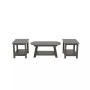 3-Piece Outdoor Adirondack Coffee Table and Side Table Set