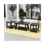 3-Piece Outdoor Adirondack Coffee Table and Side Table Set