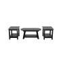 3-Piece Outdoor Adirondack Coffee Table and Side Table Set