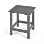 Patio 15" End Side Coffee Table Square Wooden Slat Garden
