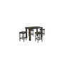 Palm Harbor 5 Piece Outdoor Wicker High Dining Set - Table And 4 Stools