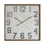 Square Wood & Metal Wall Clock