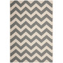 Courtyard Gray and Beige 6'7" x 9'6" Outdoor Area Rug