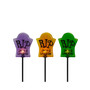 Tombstone Halloween 3 Piece Pathway Markers with 3.5' Black Wire Set