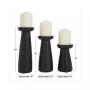 by Cosmopolitan Mango Wood Modern Candle Holder, Set of 3