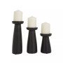 by Cosmopolitan Mango Wood Modern Candle Holder, Set of 3