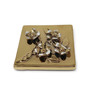 Square Decorative Box with Flower Design on the Lid, 4" L