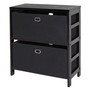 Torino 3-Pc Set Storage Shelf with Fabric Baskets