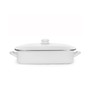 Solid White Enamelware Collection 10.5 Quart Roasting Pan