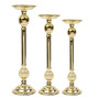 Tall Traditional Brass Candle Holder, 5" x 18"