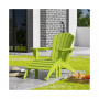 Outdoor Adirondack Chair With Footrest Ottoman Set