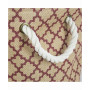 15" Lattice Print Burlap Storage Bin