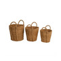 19" Round x 16" H Bankuan Baskets with Handles, Set of 3