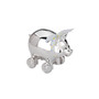 Piggy with Wheels Silver-Plated Bank