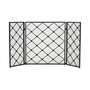 Three Panel Iron Fireplace Screen