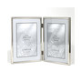 Hinged Double Simply Silver Metal Picture Frame - 5" x 7"