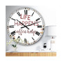 Life Happens Coffee Helps Oversized Cottage Wall Clock - 36" x 28" x 1"