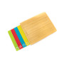 Bamboo Cutting Board and 4 Multi-Colored Inserts Set, 5 Piece