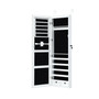 Wall Mounted Mirrored Jewelry Cabinet Organizer w/LED Lights