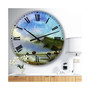 Yellowstone Buffalo Landscape Large Lake House Wall Clock - 36" x 28" x 1"
