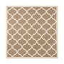 Courtyard Brown and Bone 7'10" x 7'10" Square Outdoor Area Rug