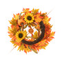 24" D Fall Sunflower Pumpkin Leaf Wreath