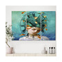 Sweet Allure Oversized Modern 3 Panels Wall Clock - 38" x 38" x 1"