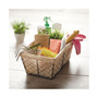 Medium Chicken Wire Storage Basket, Fabric Liner - 8 Pack