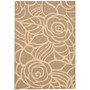 Courtyard Coffee and Sand 6'7" x 6'7" Square Outdoor Area Rug