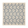 Courtyard Blue and Bone 7'10" x 7'10" Square Outdoor Area Rug