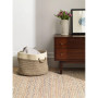 Chunky Natural Wool Dipped Braided Basket